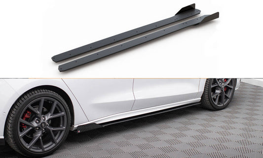 Street pro side skirts diffusers + flaps ford focus st / st-line mk4