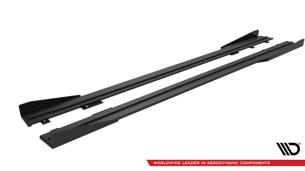 Street Pro Side nederdele diffusorer + flapper Ford Mustang GT MK7