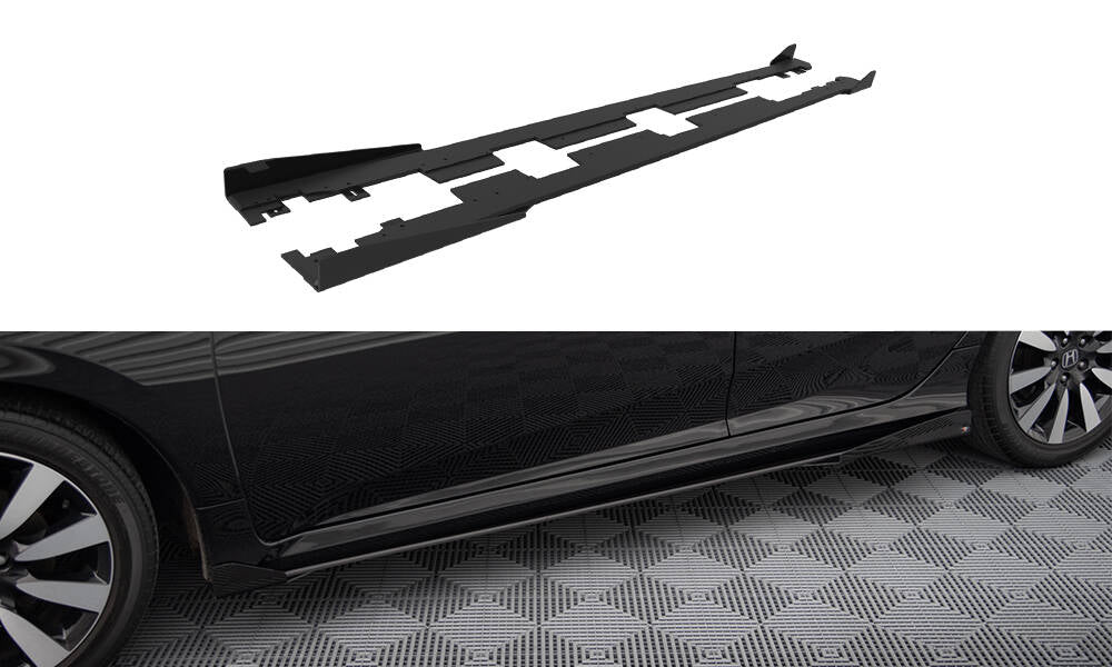 Street pro side skirts diffusers + flaps honda civic mk10