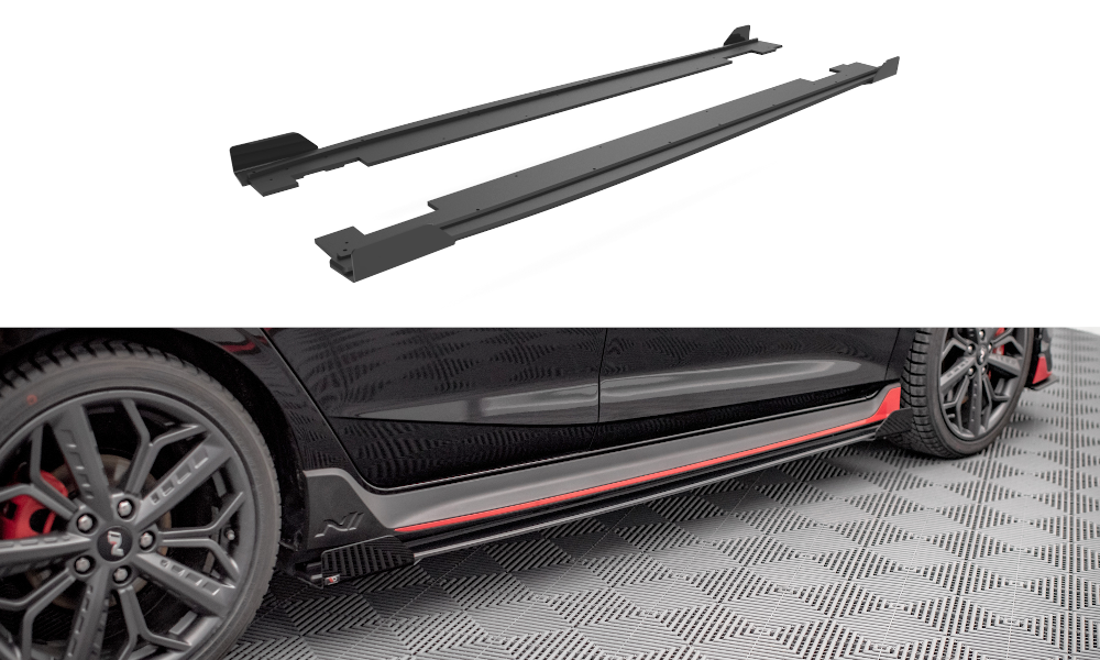 Street pro side skirts diffusers + flaps hyundai i20 n mk3