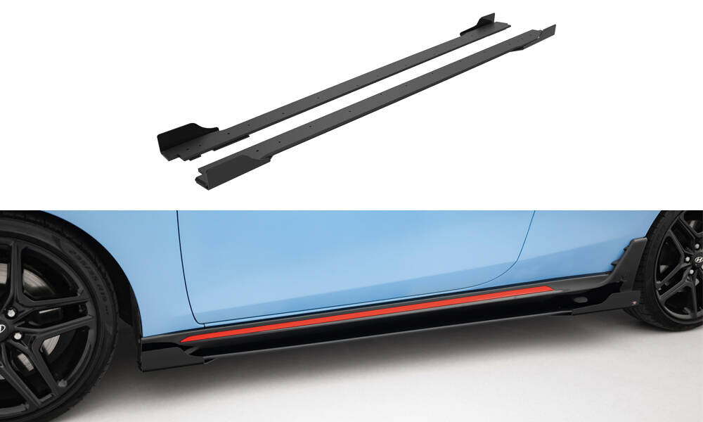 Street pro side skirts diffusers + flaps hyundai veloster n mk2