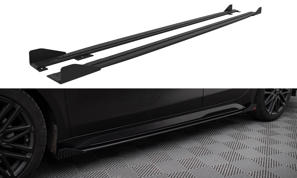 Street pro side skirts diffusers + flaps kia proceed gt / gt-line mk1 facelift / ceed gt mk3 facelift