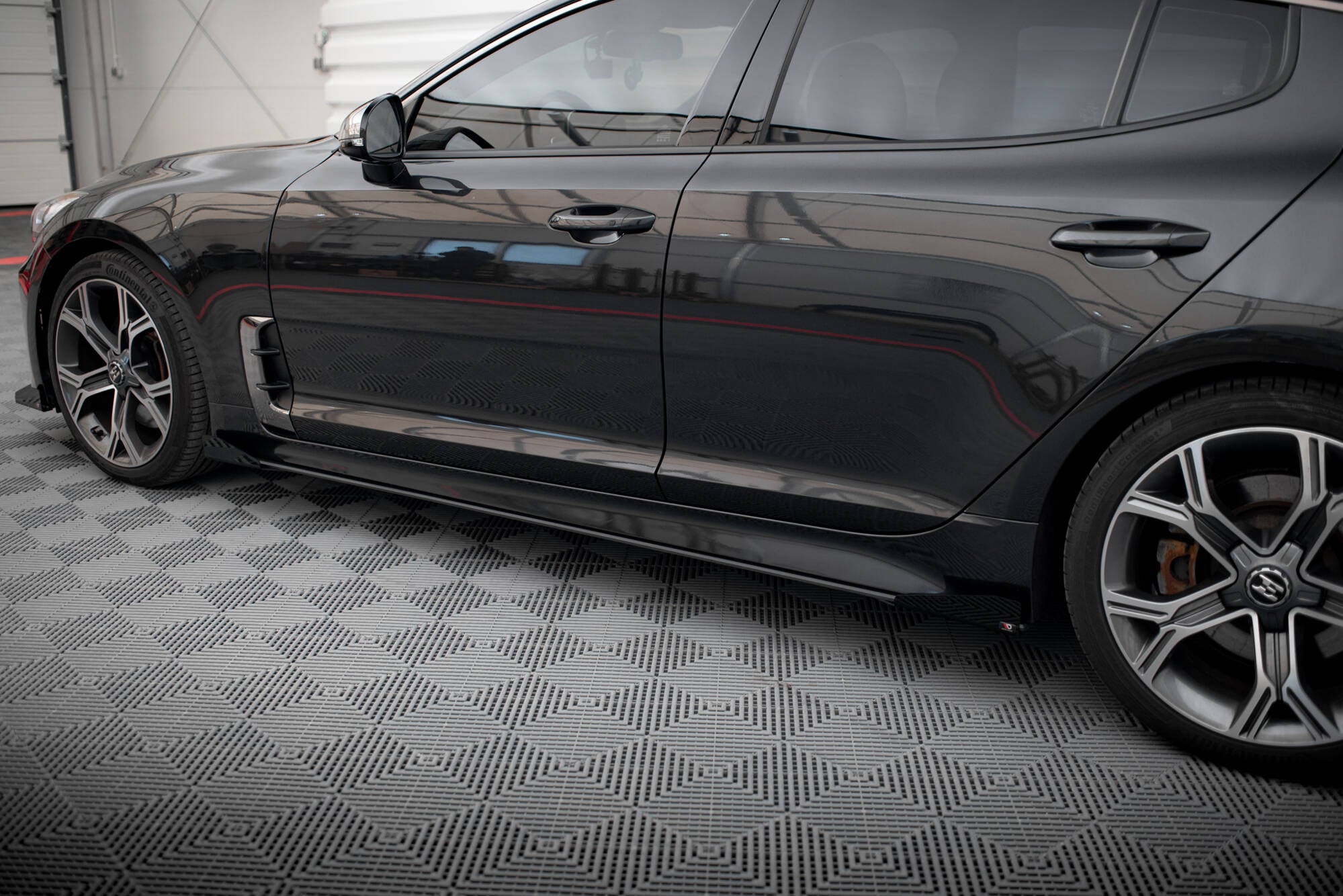 Street pro side skirts diffusers + flaps kia stinger gt / gt-line / standard mk1