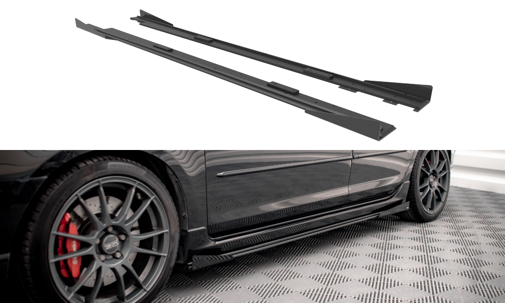 Street pro side skirts diffusers + flaps mazda 3 mps mk1