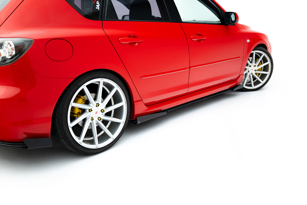 Street pro sideskjørt diffusorer + flaps mazda 3 mps mk1