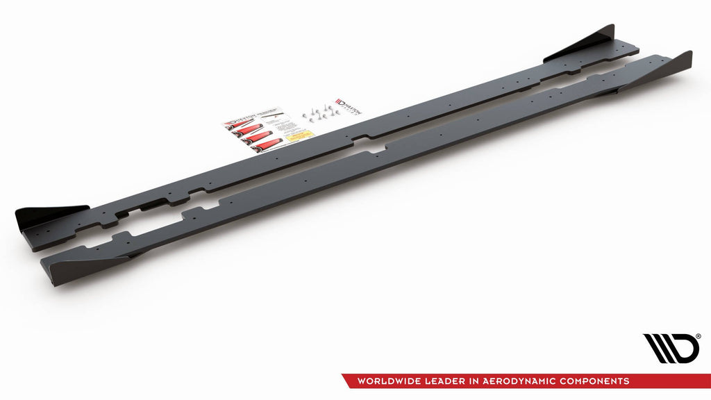 Street pro side skirts diffusers + flaps mercedes-amg c43 / amg-line coupe c205