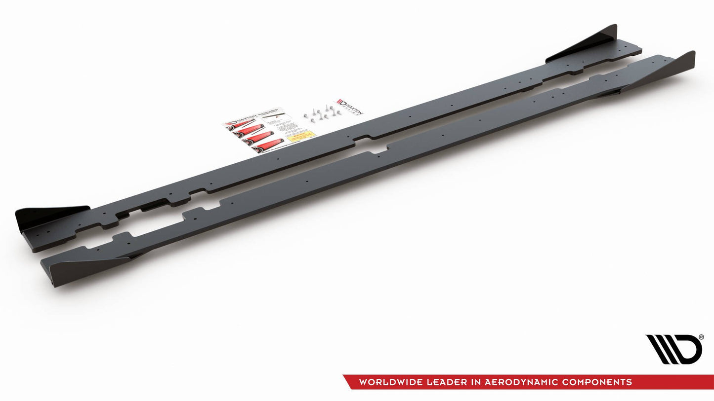 Street pro side skirts diffusers + flaps mercedes-amg c43 coupe c205