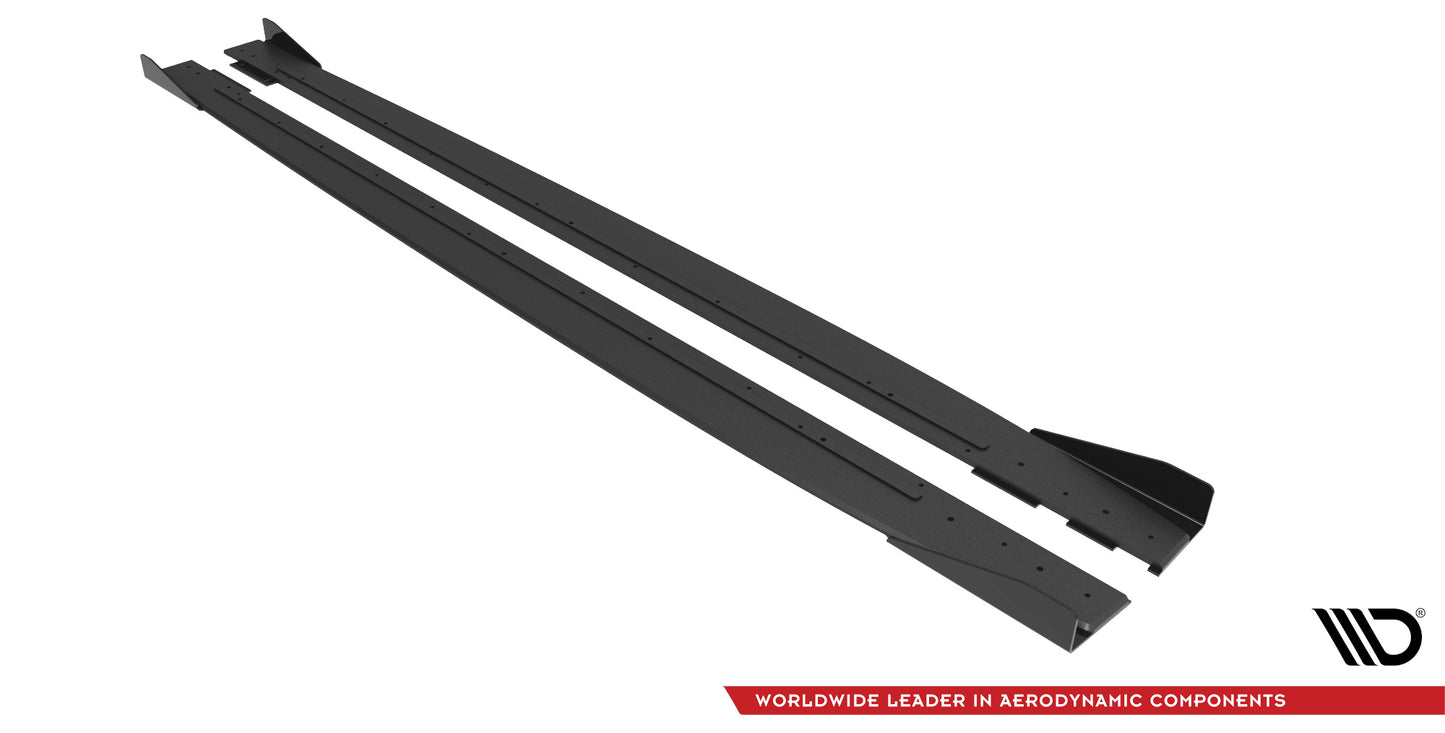 Street pro side skirts diffusers + flaps mercedes-amg c43 coupe / cabrio c205  facelift / a205 facelift