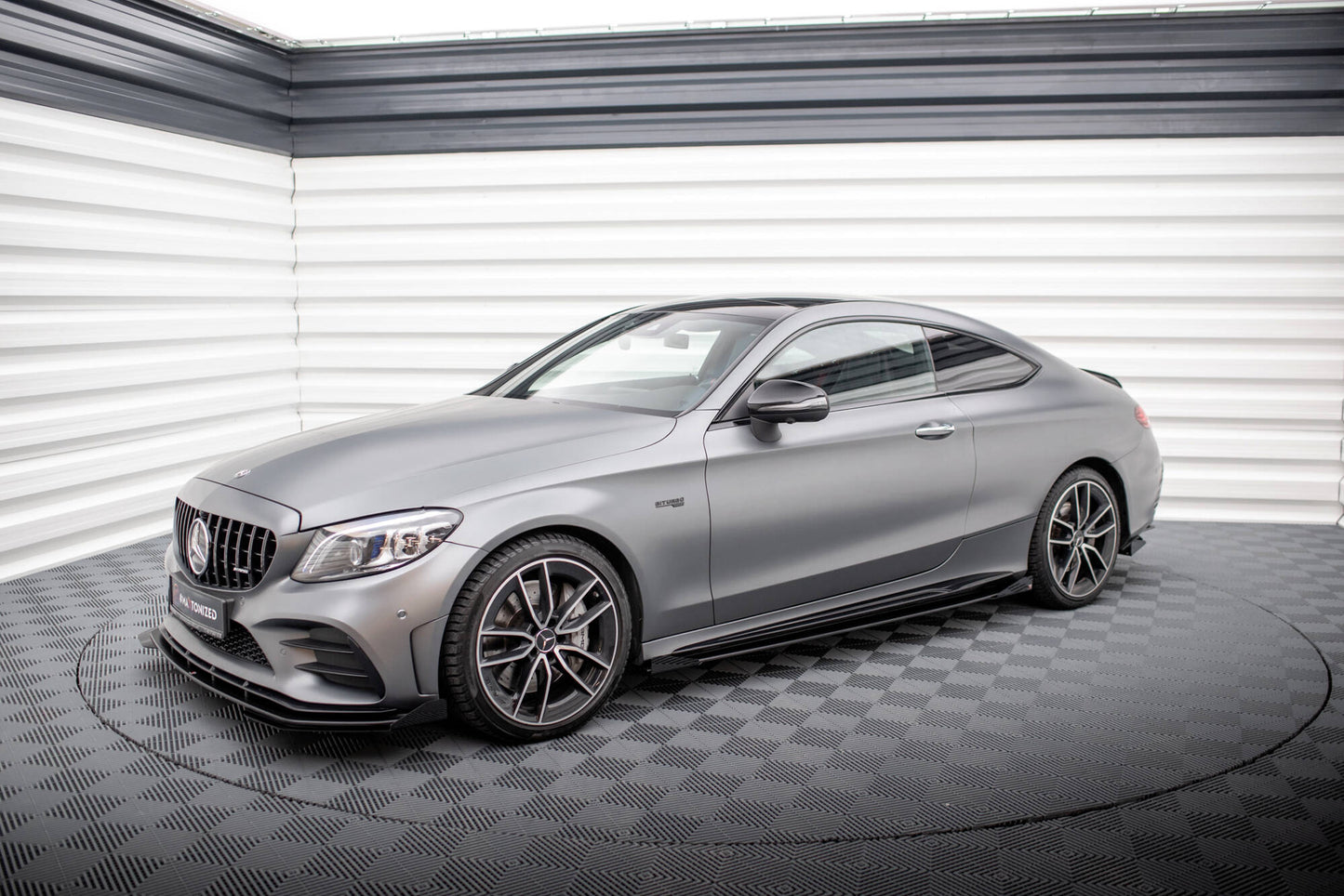 Street pro side skirts diffusers + flaps mercedes-amg c43 coupe / cabrio c205  facelift / a205 facelift