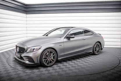 Street pro side skirts diffusers + flaps mercedes-amg c43 coupe / cabrio c205  facelift / a205 facelift