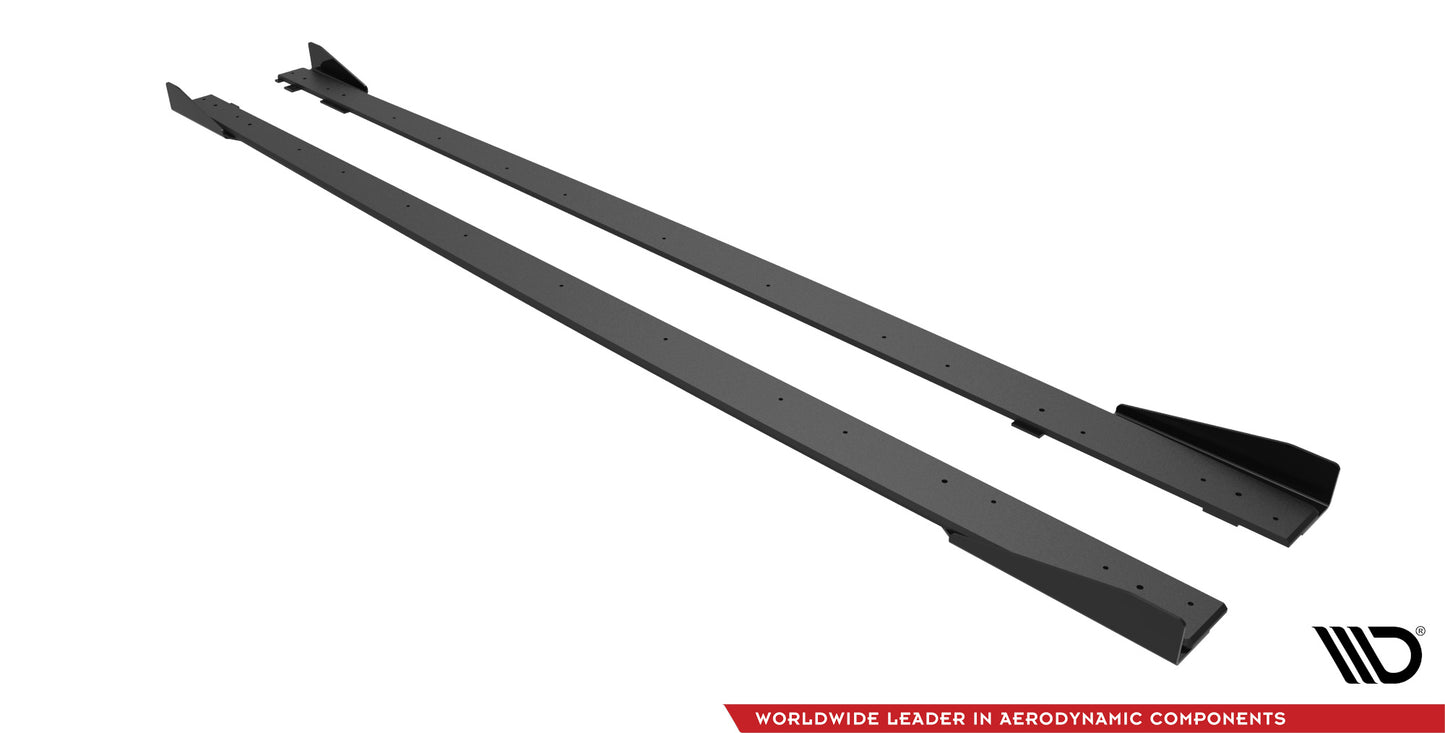 Street pro side skirts diffusers + flaps mercedes-amg c63 sedan / estate w205 facelift