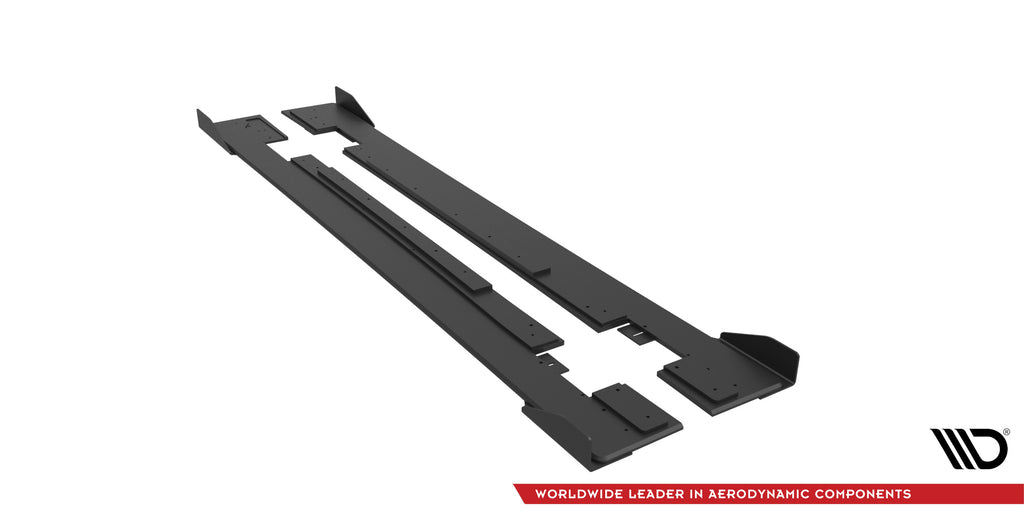 Street Pro Side nederdele diffusorer + flapper Mercedes-AMG CLA 45 C117 ansigtsløftning