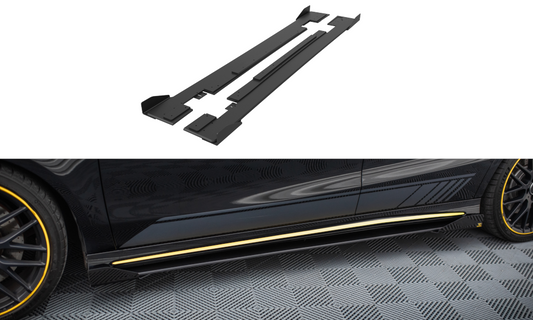 Street pro side skirts diffusers + flaps mercedes-amg cla 45 c117 facelift