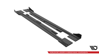 Street pro side skirts diffusers + flaps mercedes-benz a 45 amg w176 facelift