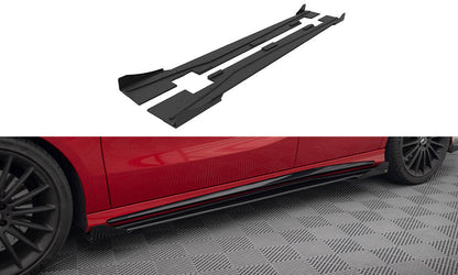 Street pro side skirts diffusers + flaps mercedes-benz a 45 amg w176 facelift
