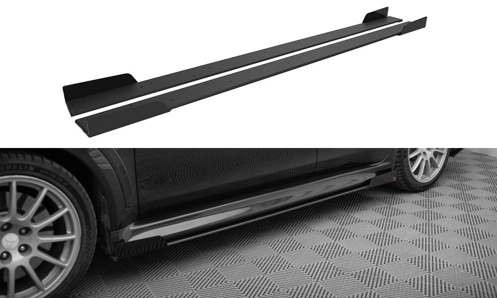 Street pro side skirts diffusers + flaps mitsubishi lancer evo x