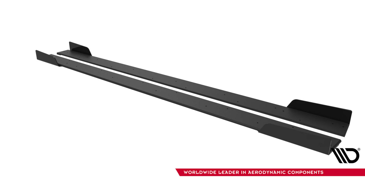 Street pro side skirts diffusers + flaps mitsubishi lancer evo x