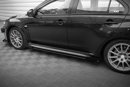 Street pro side skirts diffusers + flaps mitsubishi lancer evo x