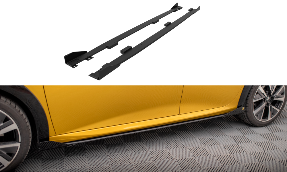 Street pro side skirts diffusers + flaps peugeot 208 gt mk2