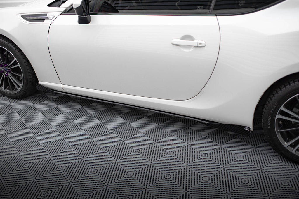 Street pro sideskjørt diffusorer + klaffer subaru brz mk1 / mk1 ansiktsløftning