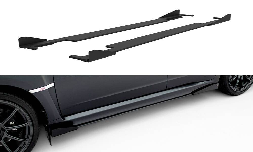 Street Pro Side -hameet Diffusers + Flaps Subaru Impreza WRX STI MK3 Facelift