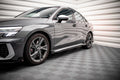 Street pro sideskjørt diffusorer + klaffer v.1 audi s3 / a3 s-line 8y / 8y ansiktsløftning