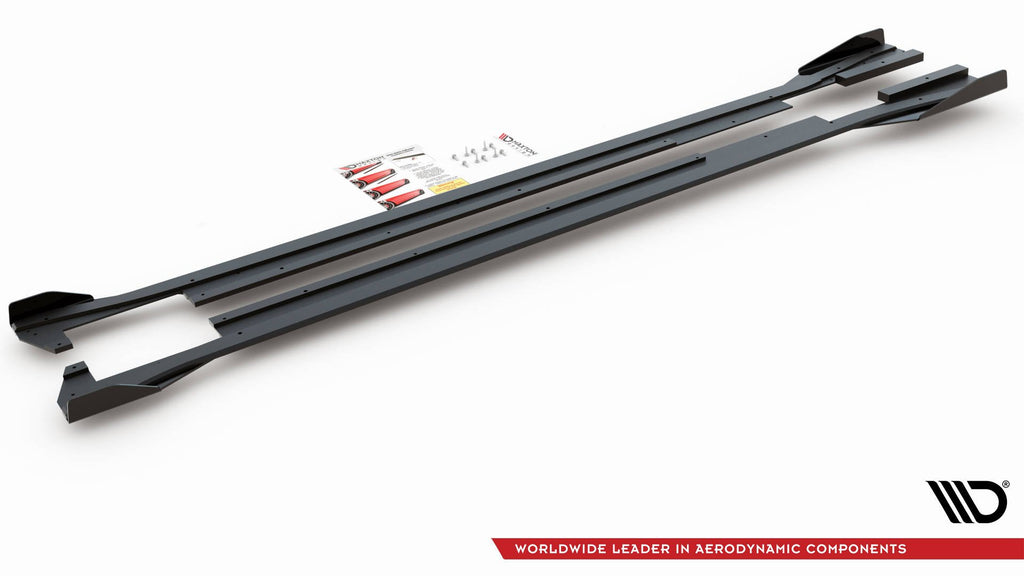Street pro sideskørter diffusorer + klapper volkswagen arteon r-line sedan / shooting brake mk1