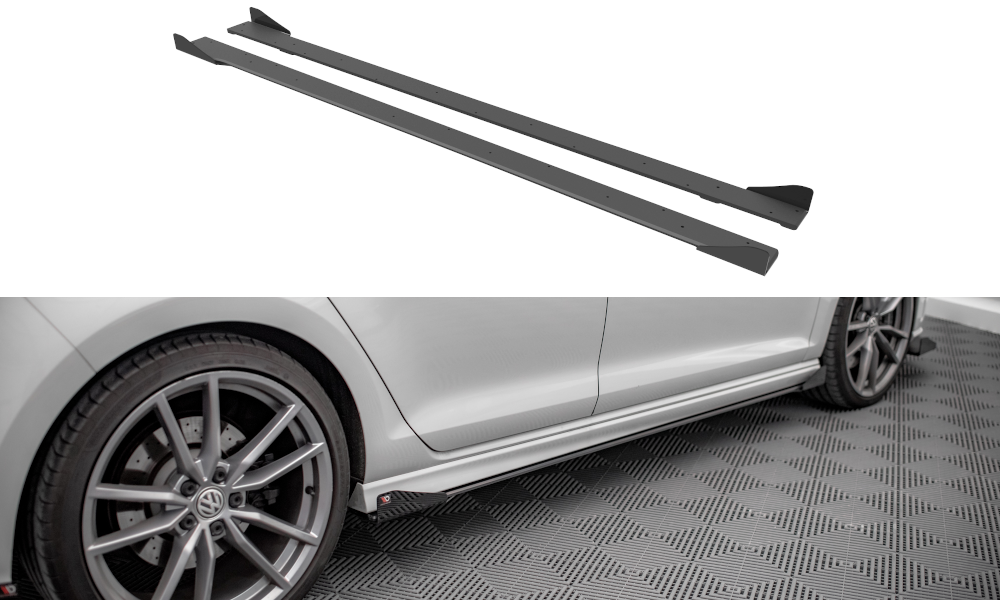 Street pro side skirts diffusers + flaps volkswagen golf r mk7