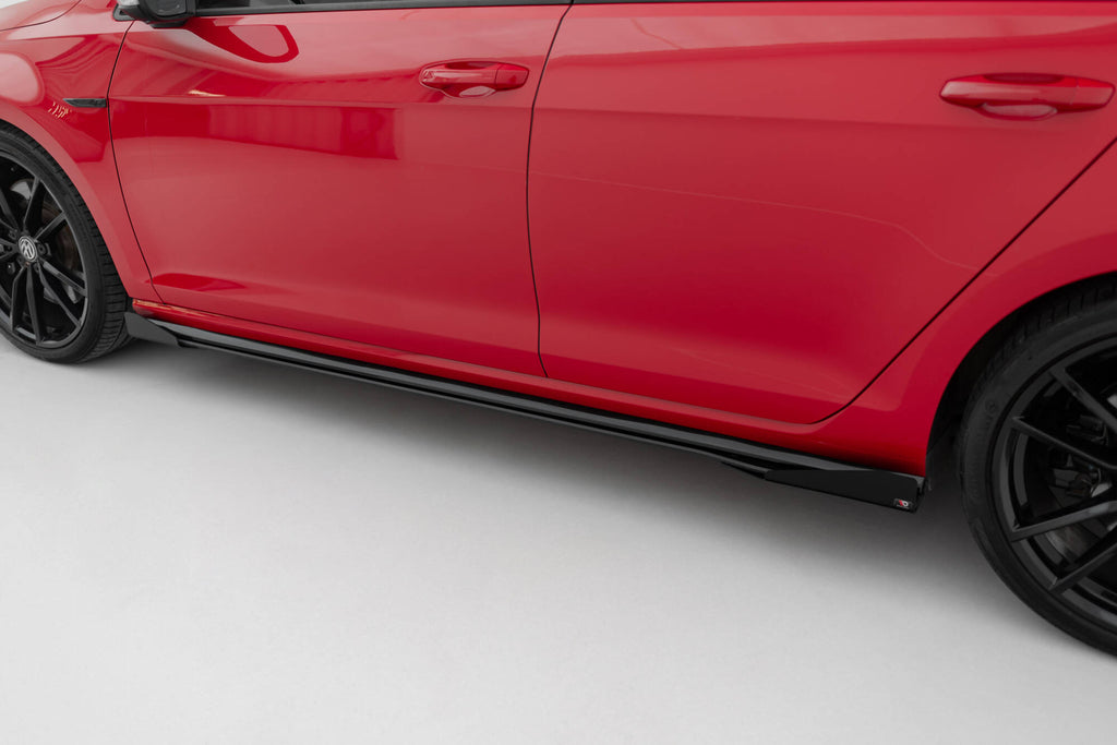 Street pro side skirts diffusers + flaps volkswagen golf r / r-line mk7 facelift