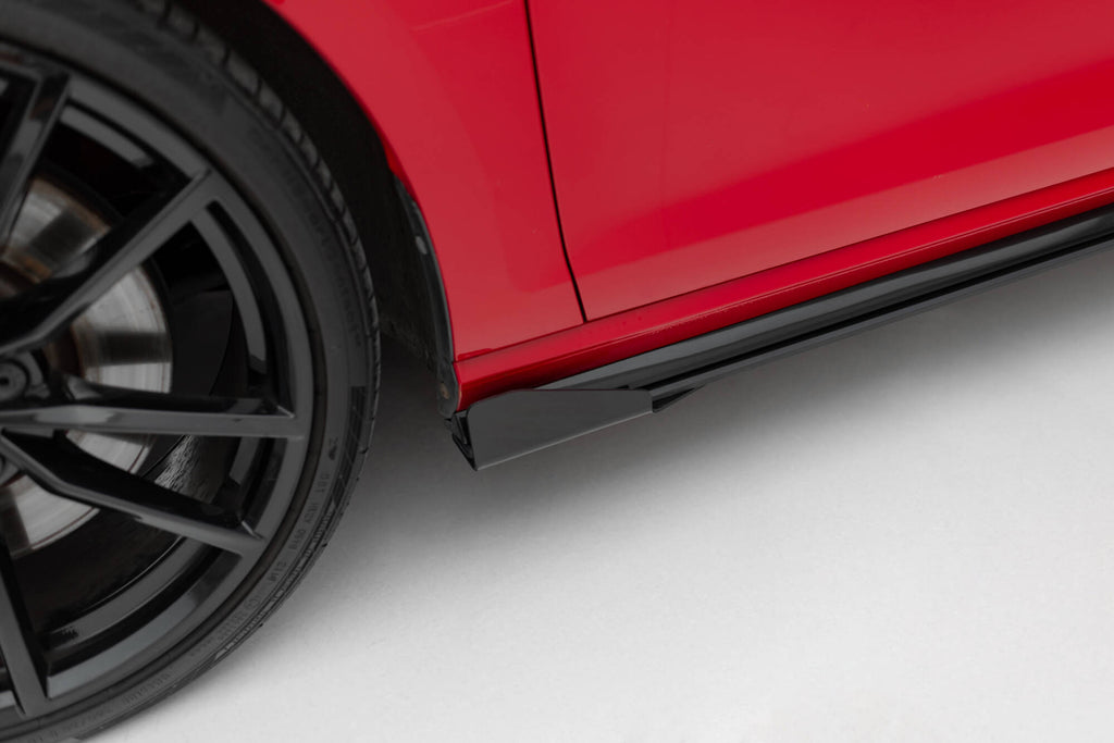 Street pro side skirts diffusers + flaps volkswagen golf r / r-line mk7 facelift