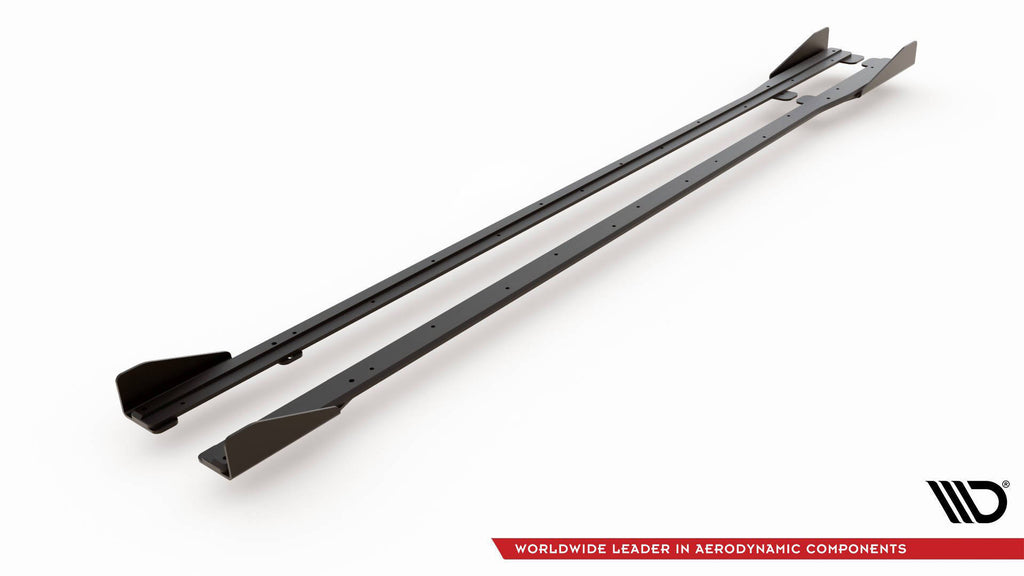 Street pro side skirts diffusers + flaps volkswagen golf r / r-line mk7 facelift