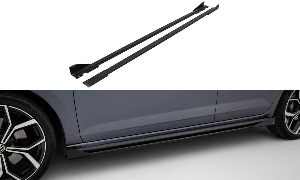 Street pro side skirts diffusers + flaps volkswagen polo gti mk6 facelift