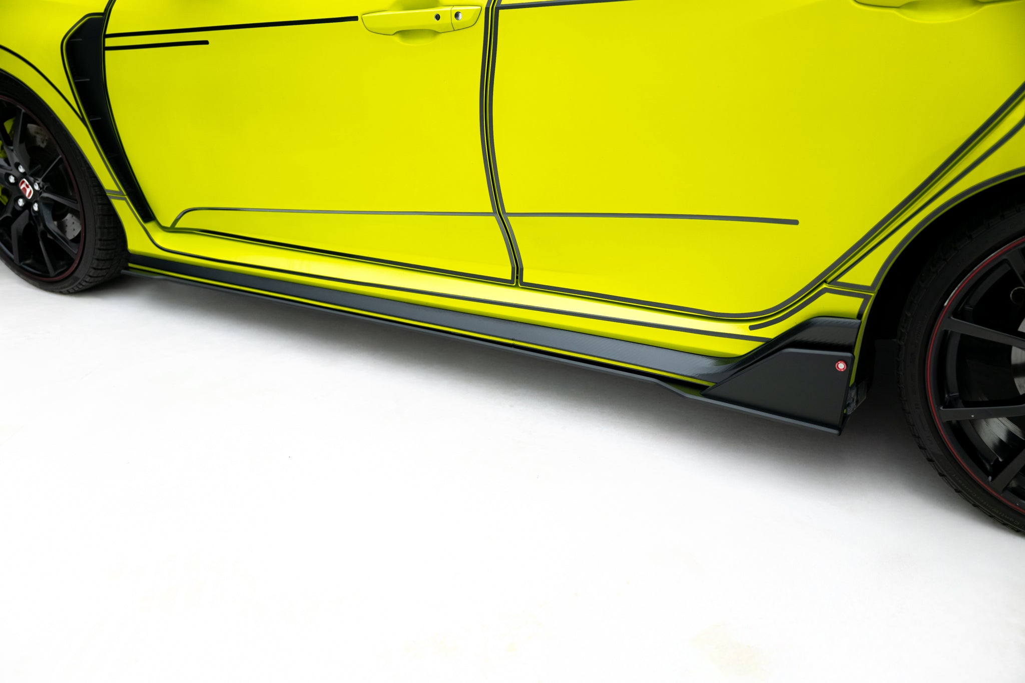 Street pro sideskjørt diffusere honda civic type-r mk10 / mk10 ansiktsløftning