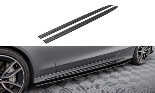 Street pro side skirts diffusers mercedes-amg c43 coupe / cabrio c205  facelift / a205 facelift