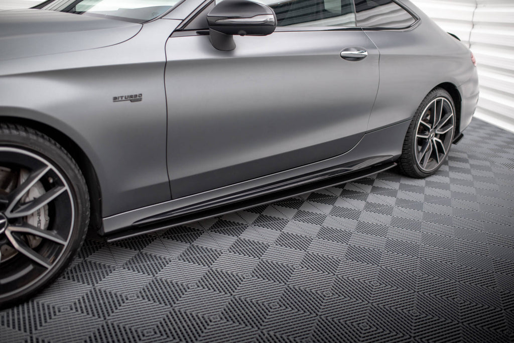 Street pro side skirts diffusers mercedes-amg c43 coupe / cabrio c205  facelift / a205 facelift