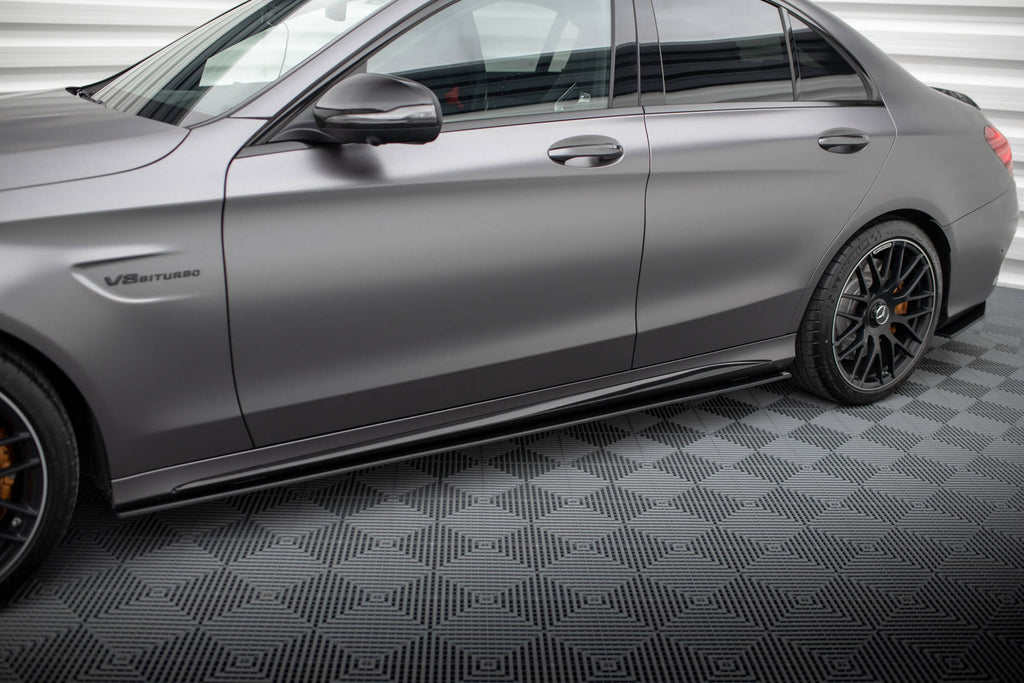 Street pro side skirts diffusers mercedes-amg c63 sedan / estate w205 facelift
