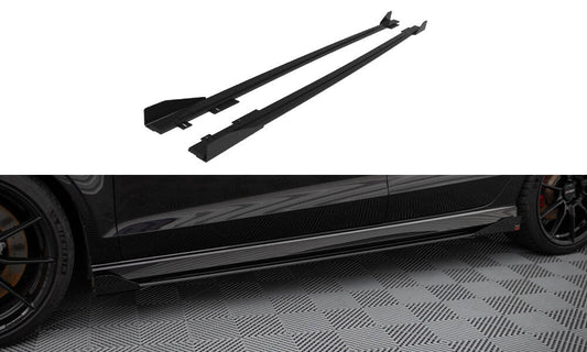 Street pro side skirts diffusers v.1 + flaps audi rs3 sedan 8v facelift