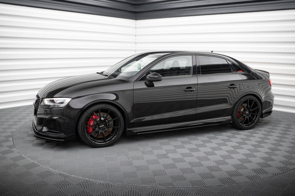 Street pro side skirts diffusers v.1 + flaps audi rs3 sedan 8v facelift