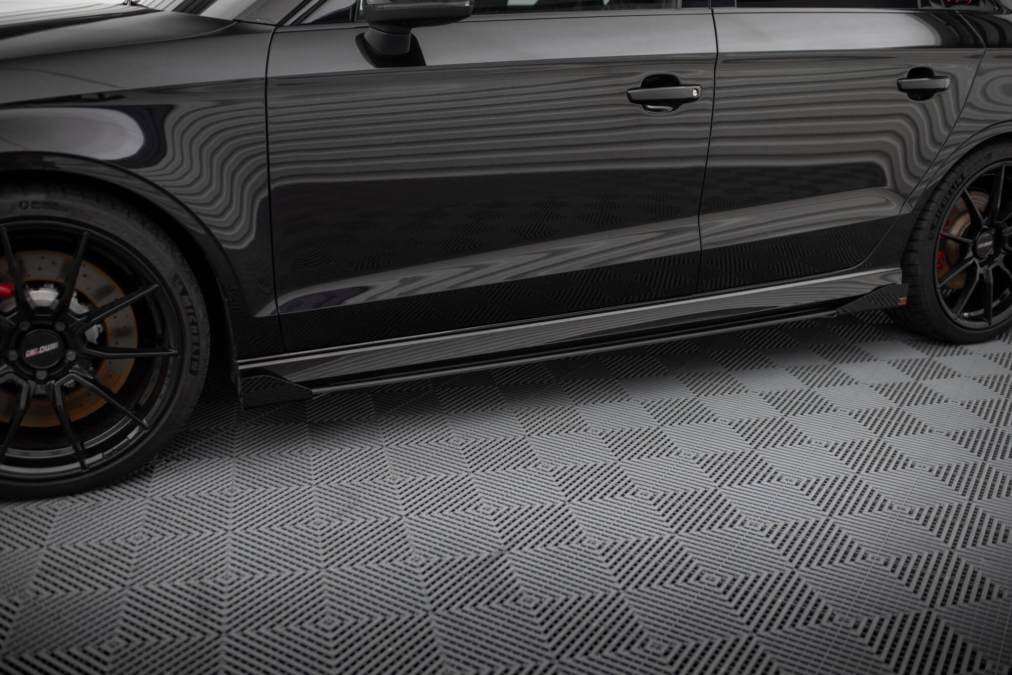 Street pro side skirts diffusers v.1 + flaps audi rs3 sedan 8v facelift