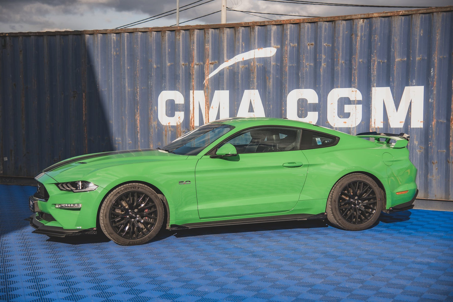 Street Pro Side Skirts Diffusers v.1 + Flaps Ford Mustang GT MK6 Facelift