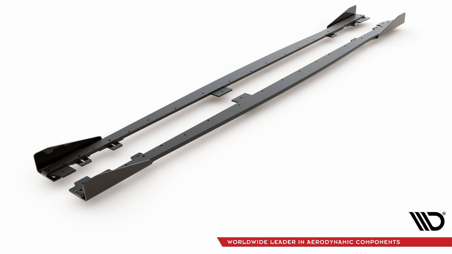 Street pro side skirts diffusers v.2 + flaps for bmw 1 f20 m135i / m140i / m-pack