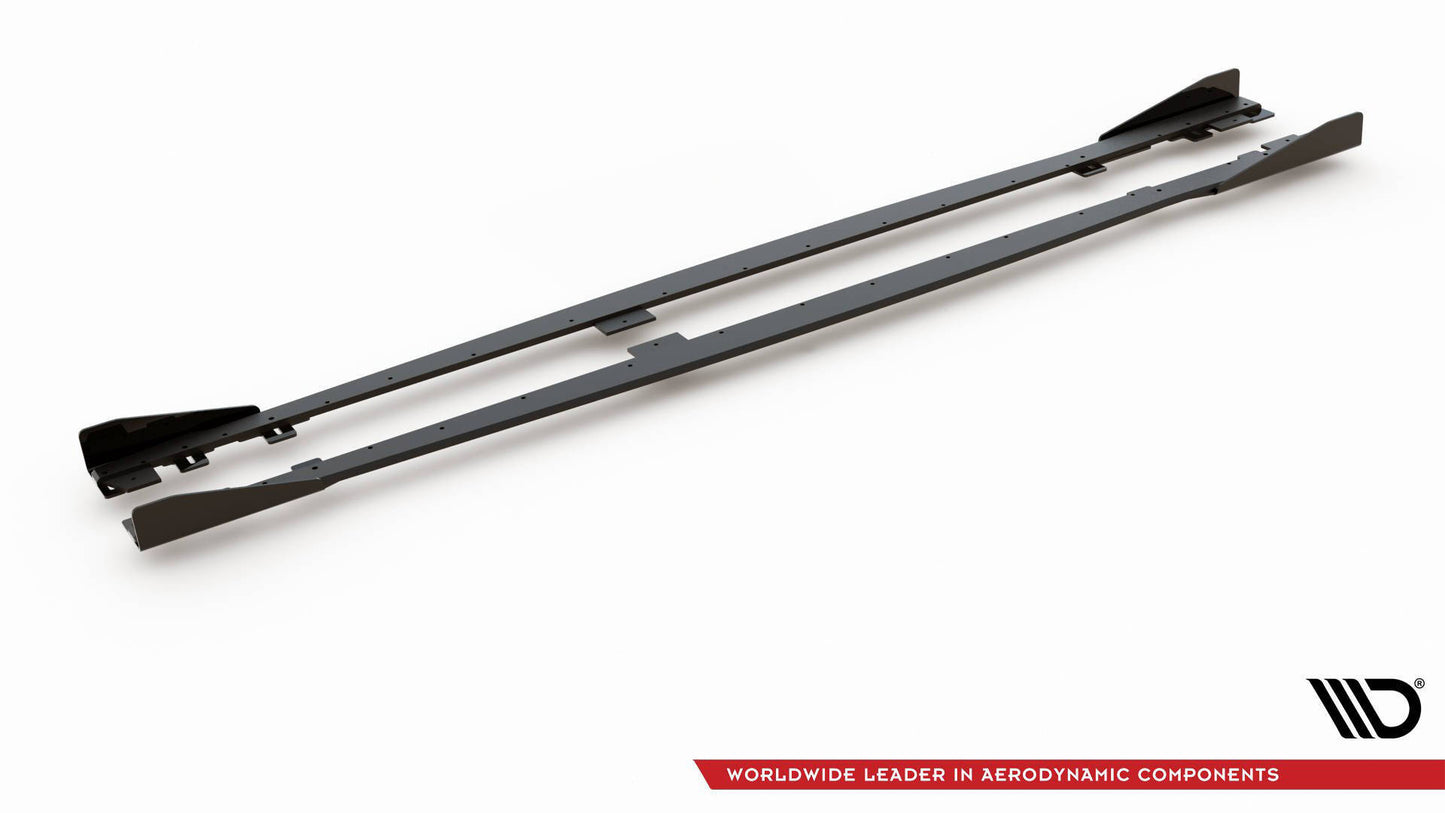 Street pro side skirts diffusers v.2 + flaps for bmw 1 f20 m135i / m140i / m-pack
