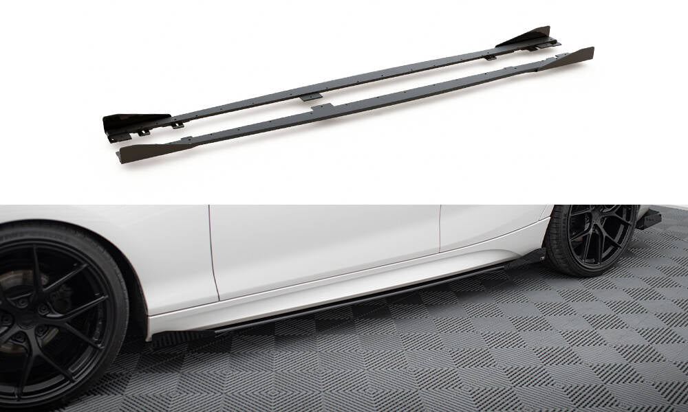 Street Pro Side nederdele diffusorer v.2 + klapper til BMW 1 F20 M135i / M140i / m-pack