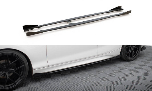 Street Pro Side Skirts Diffusers v.2 + Flaps for BMW 1 F20 M135i / M140i / M-Pack