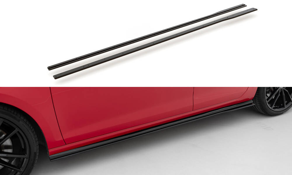 Street pro side skirts diffusers volkswagen golf r / r-line mk7 facelift