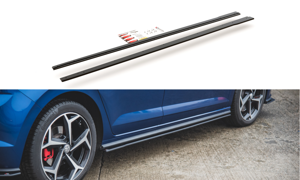Street pro side skirts diffusers volkswagen polo gti mk6