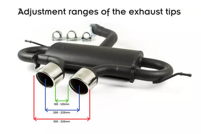Volkswagen Golf VI, Golf V R32, Scirocco 3 Sports Exhaust Muffler Exhaust
