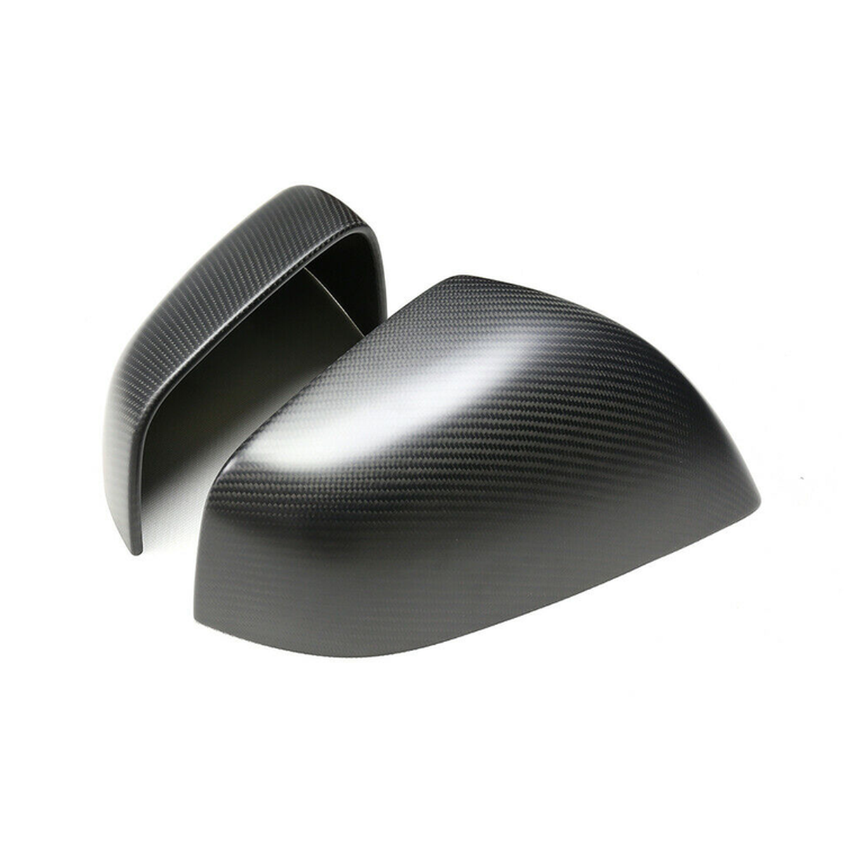 Model X sidospeglar kolfiber matt