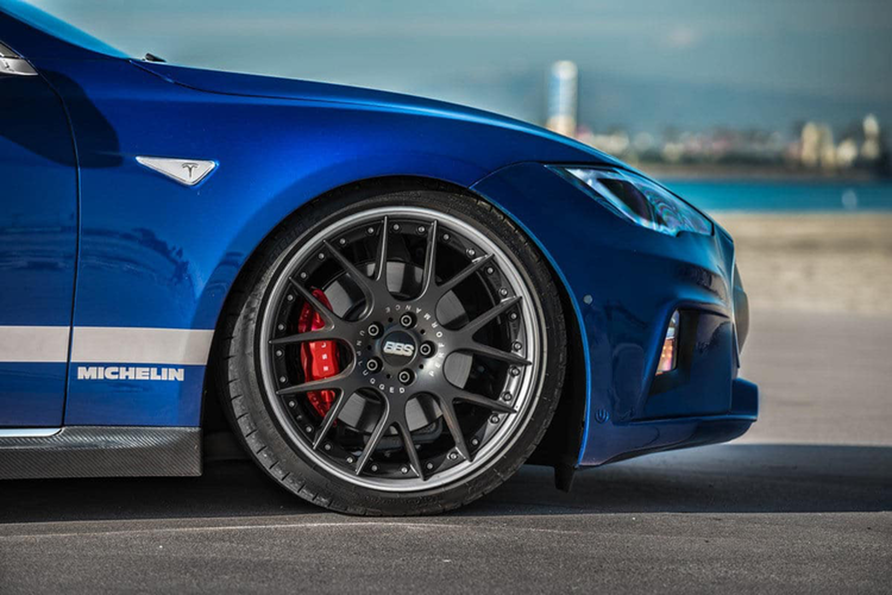 Unplugged Performance Tesla Model S lowering kit