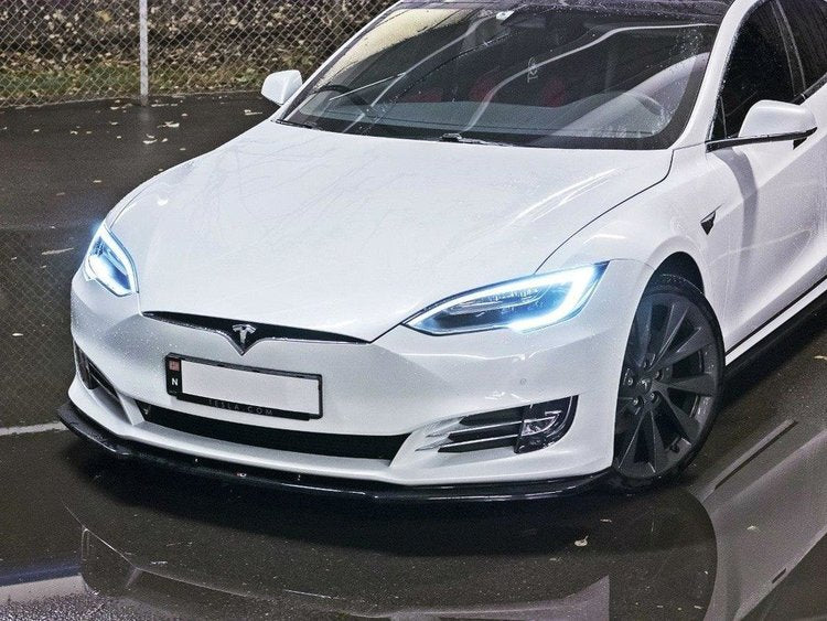 Front Lip Spoiler Maxton Design Tesla Model S
